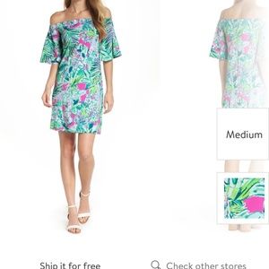New w/tags, Lilly Pulitzer off the shoulder dress